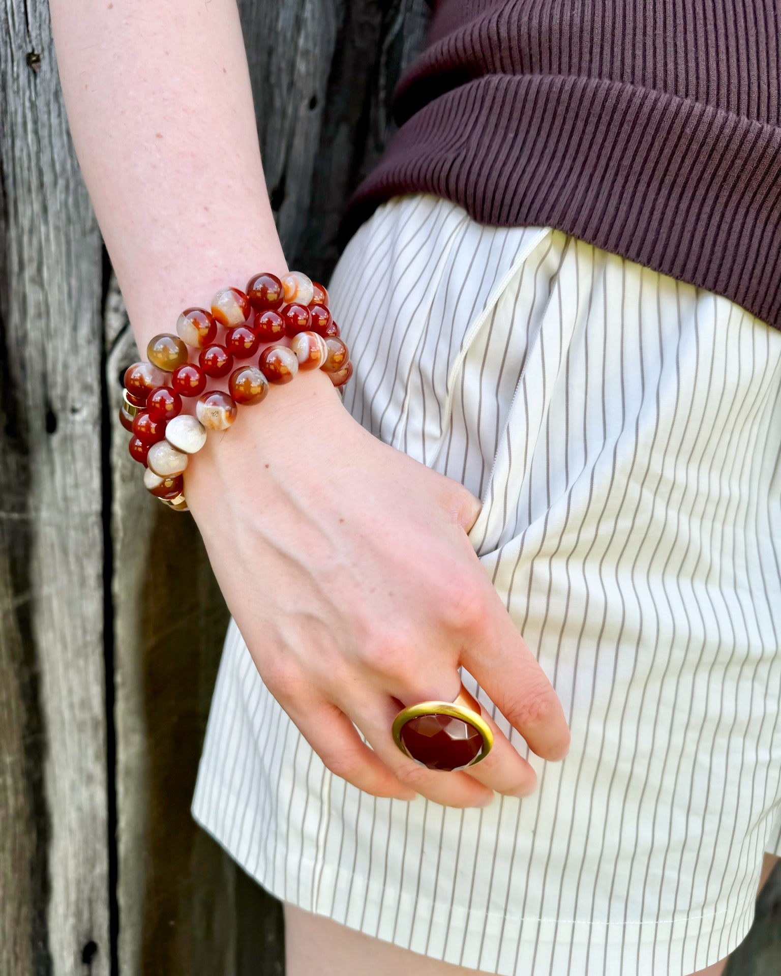 Druzy Agate Stretch Bracelet