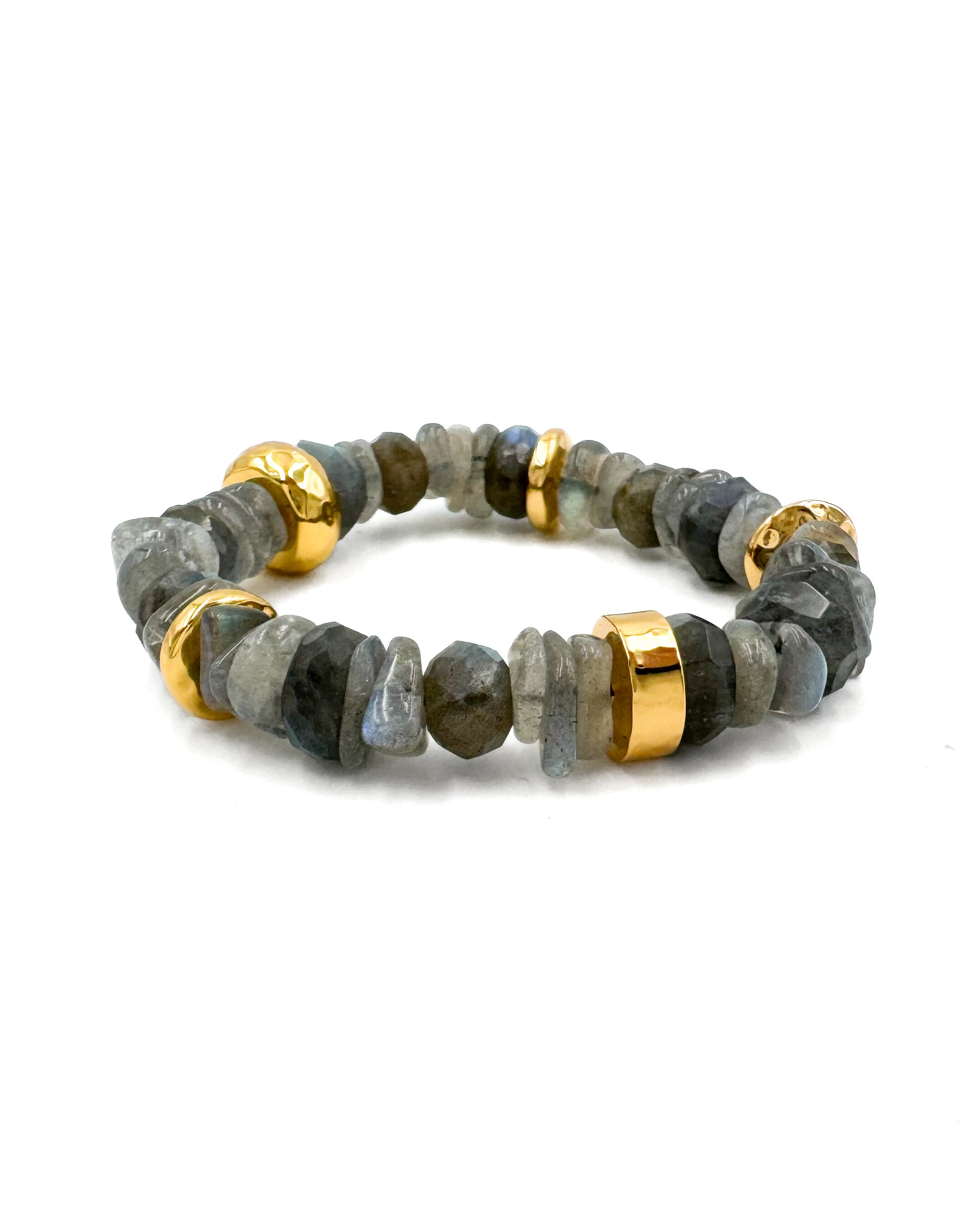 Labradorite & Gold Stretch Bracelet