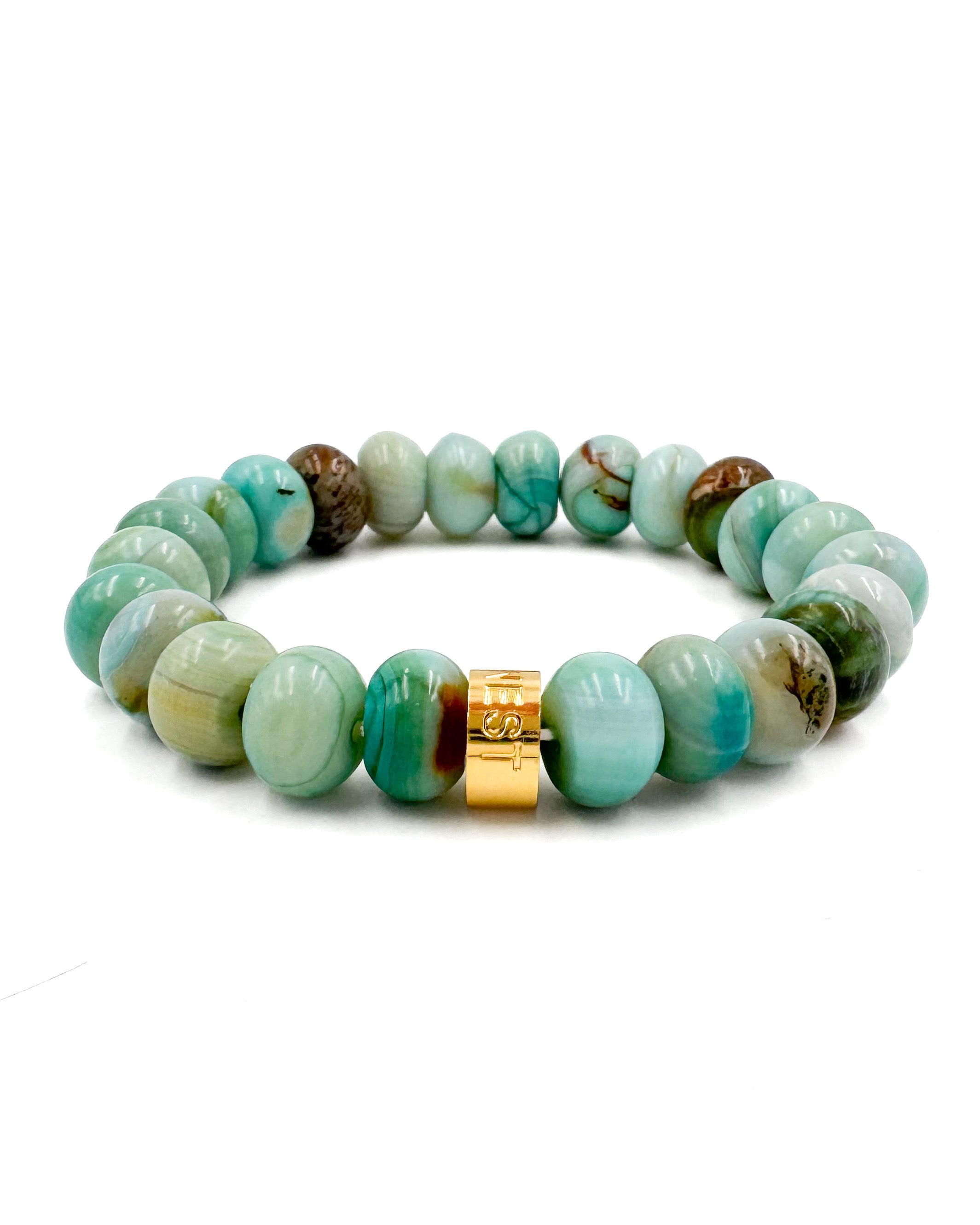 Green Agate Stretch Bracelet