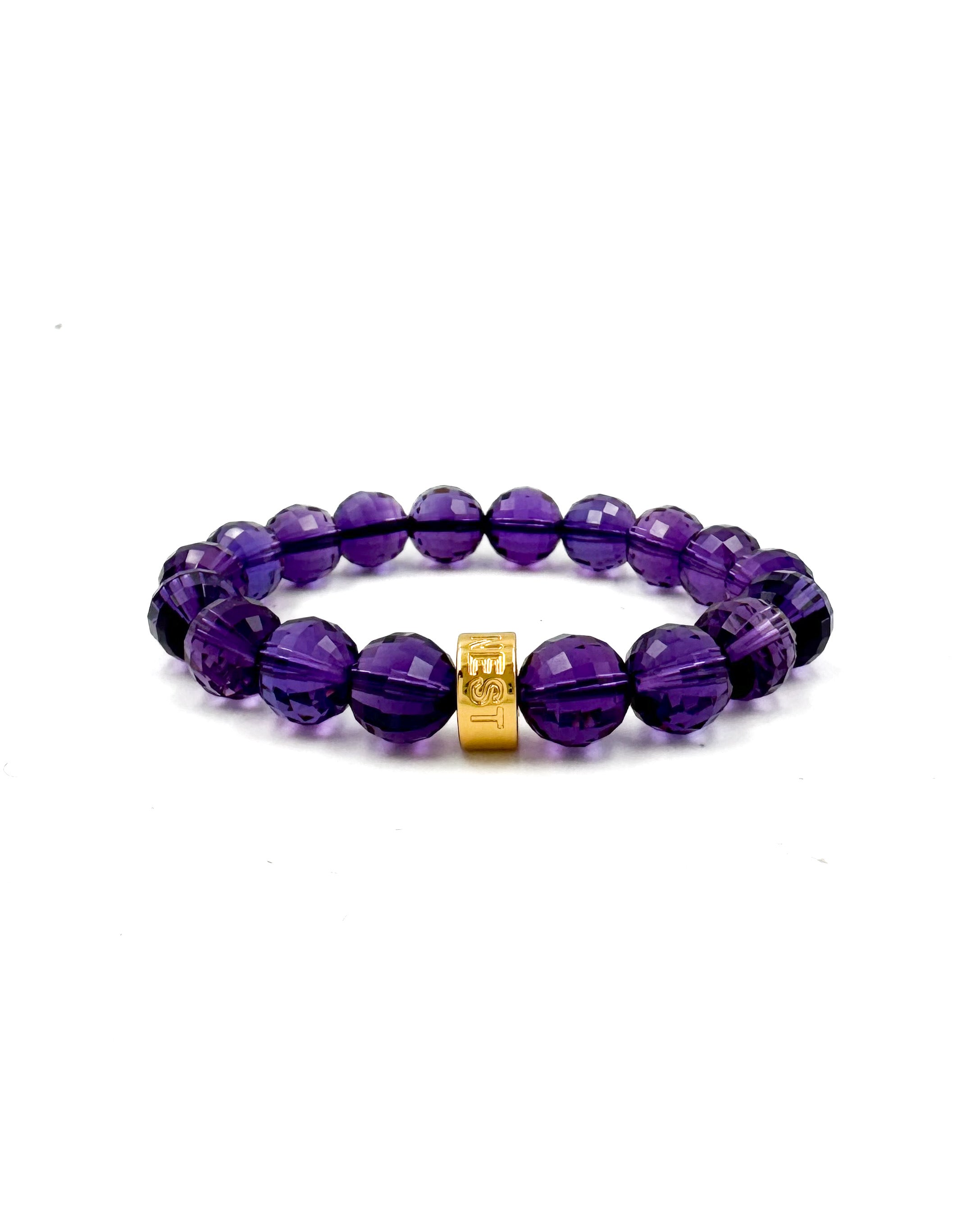 Amethyst Faceted Stretch Bracelet