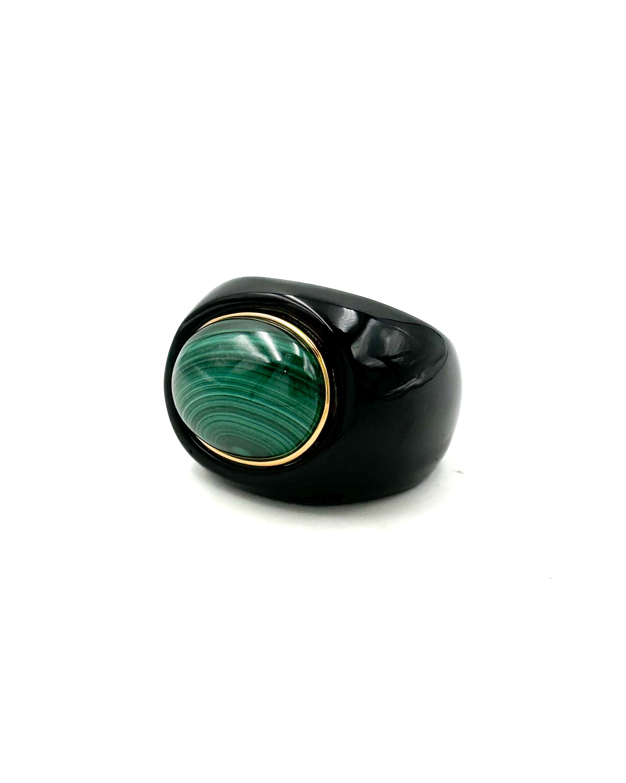 Malachite & Black Onyx Ring