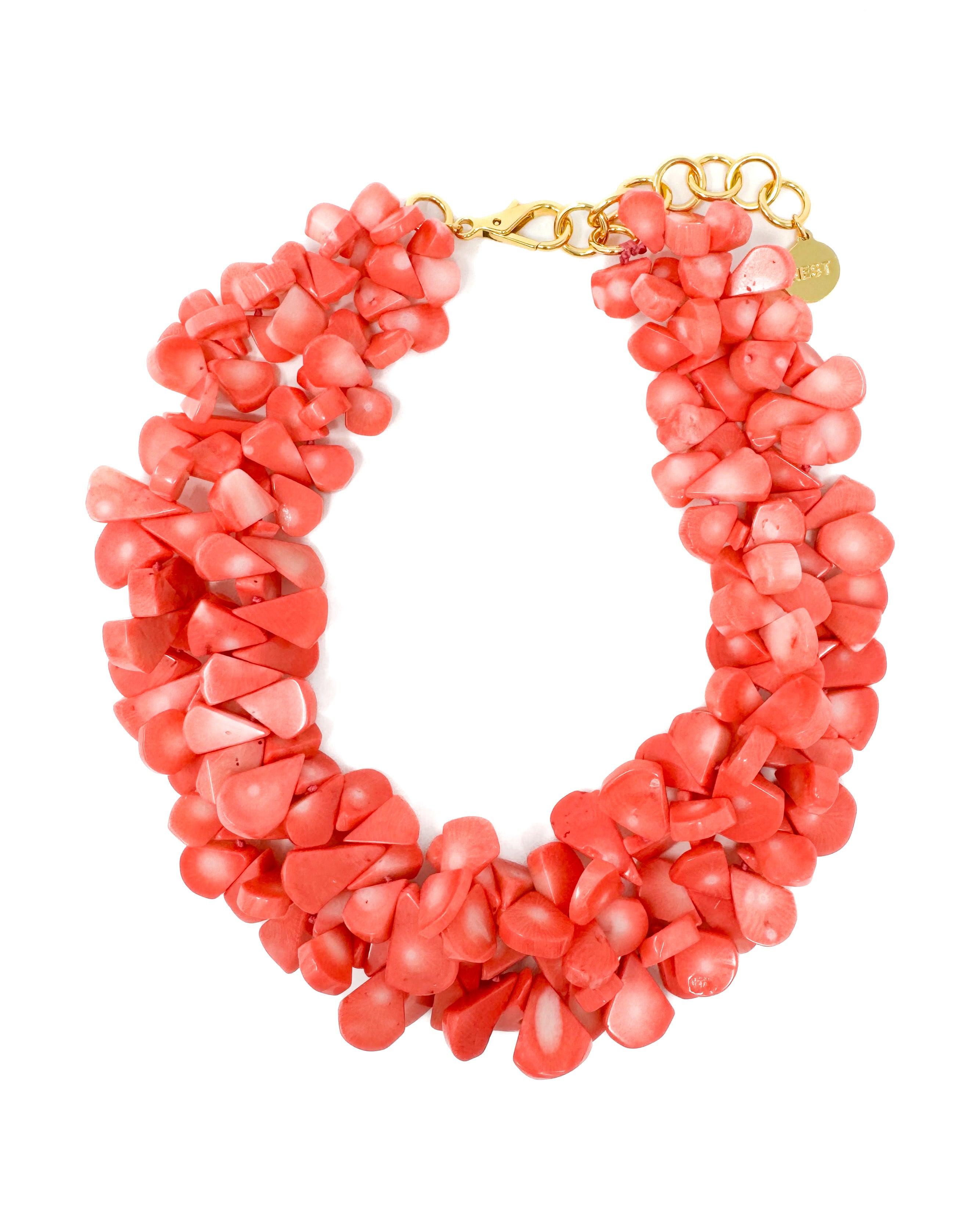 Coral Cluster Statement Necklace