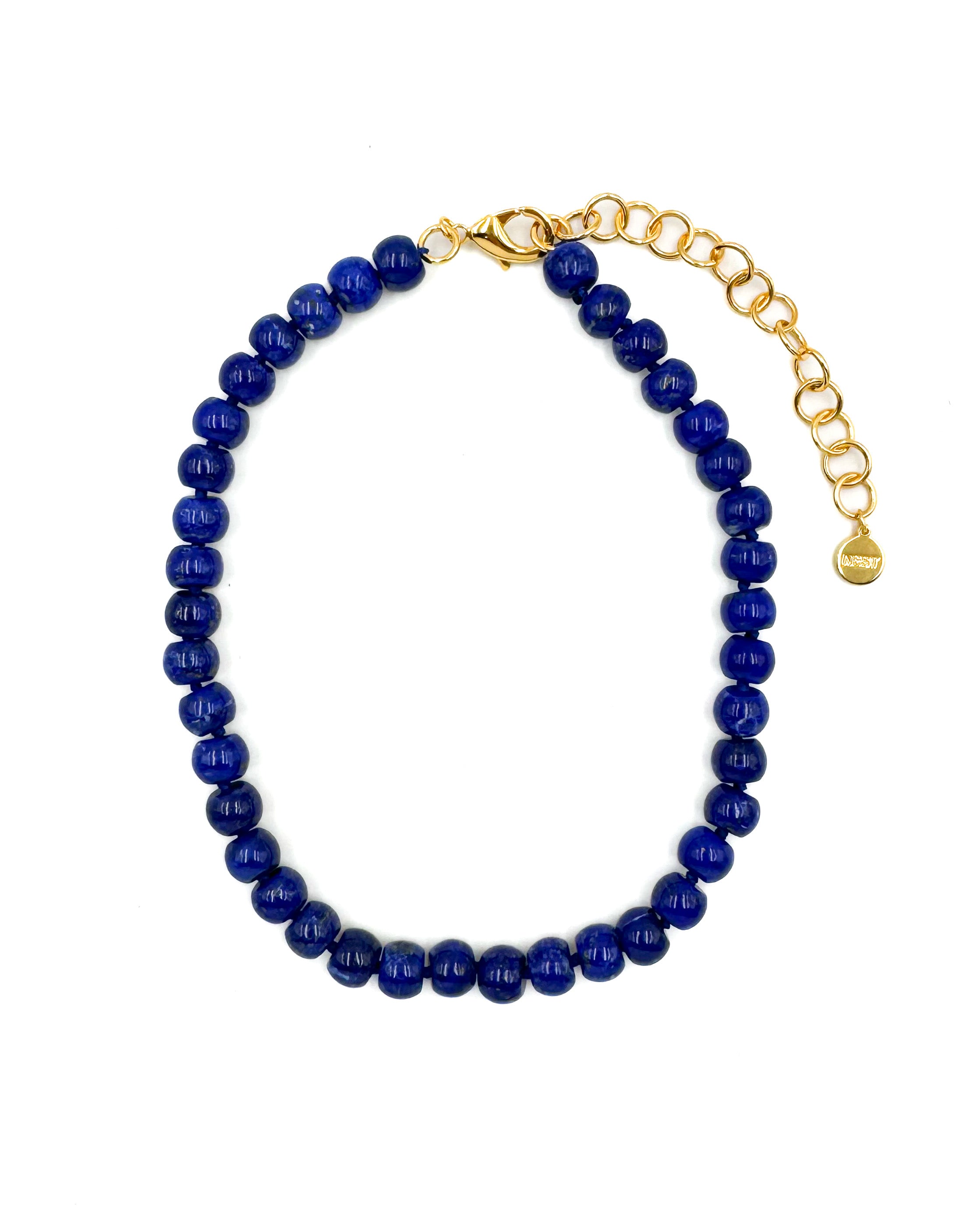 Lapis Rondelle Gemstone Strand