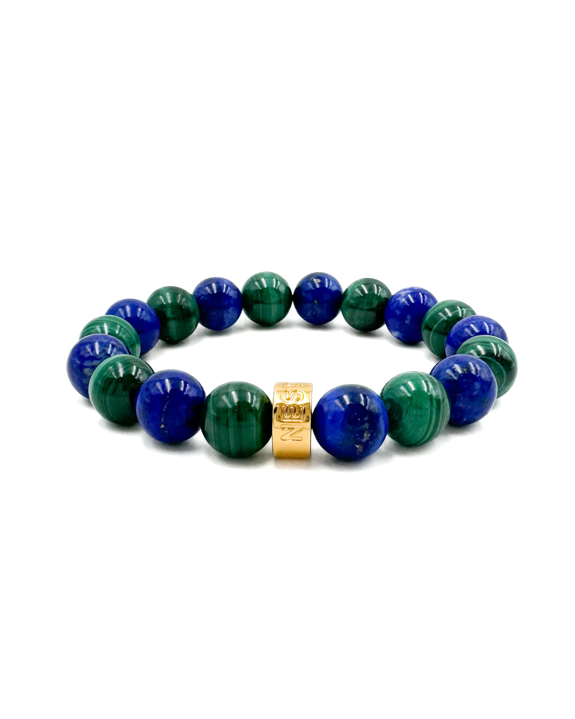 Lapis & Malachite Stretch Bracelet