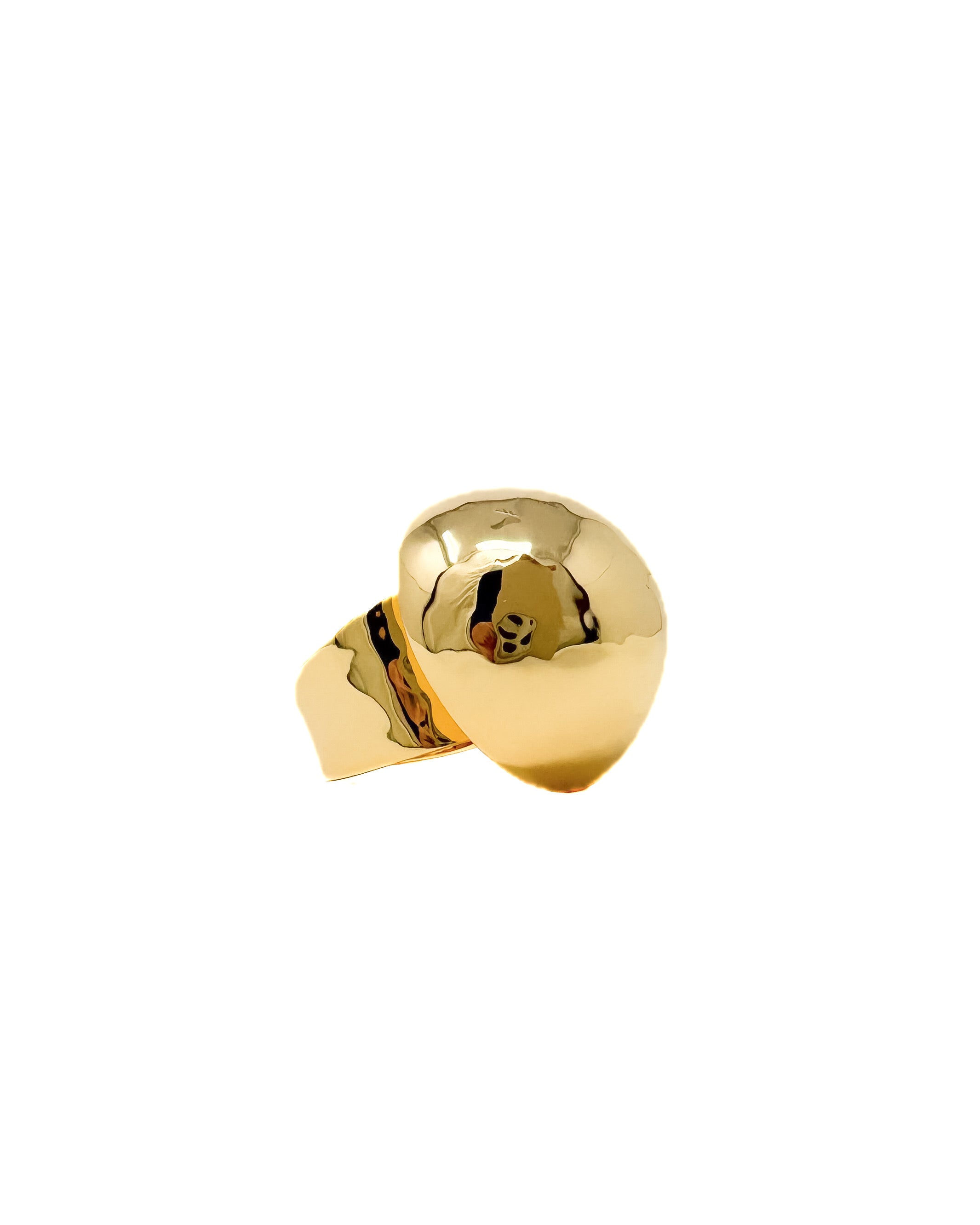 Hammered Gold Dome Adjustable Ring