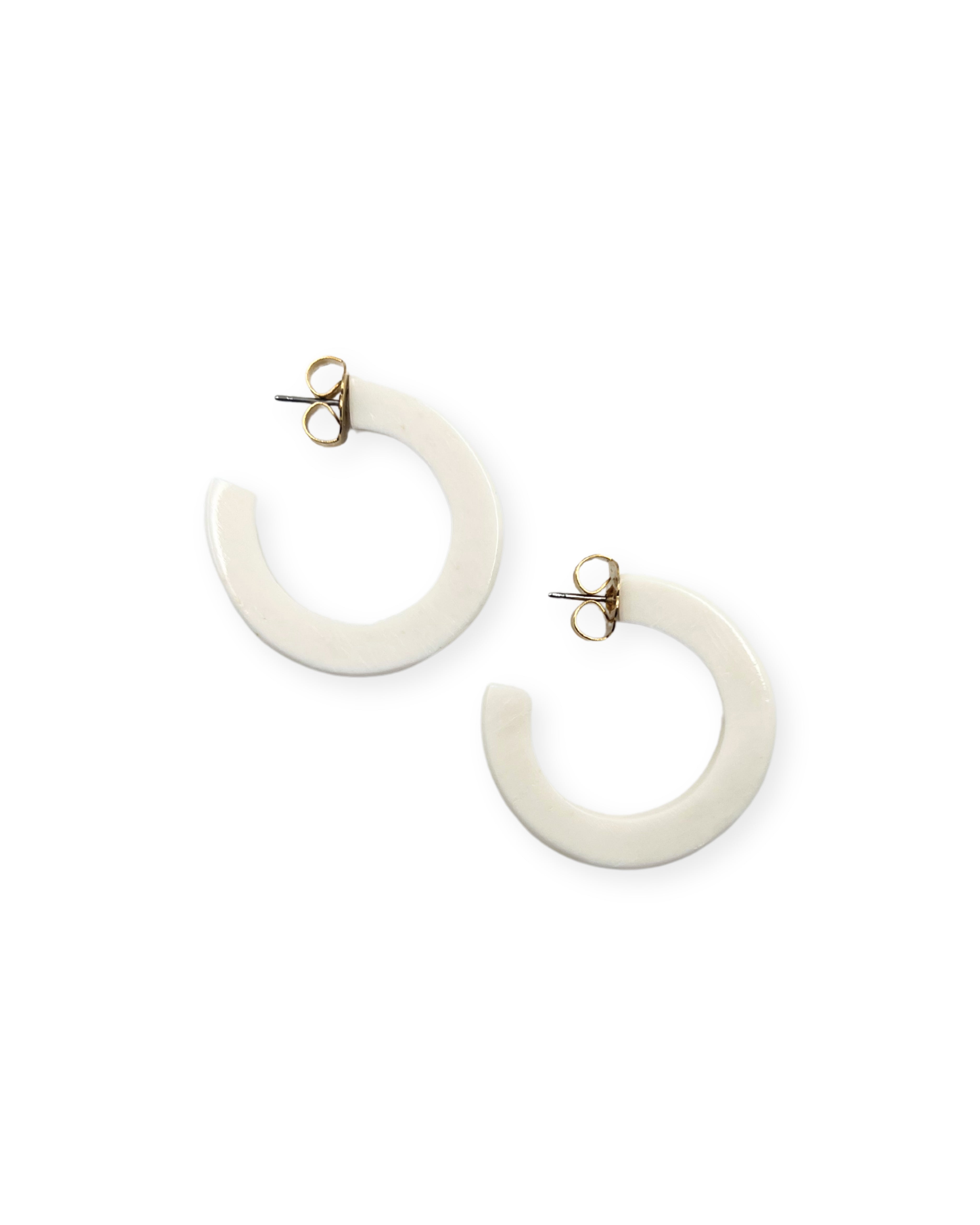 Bone Hoop Earrings