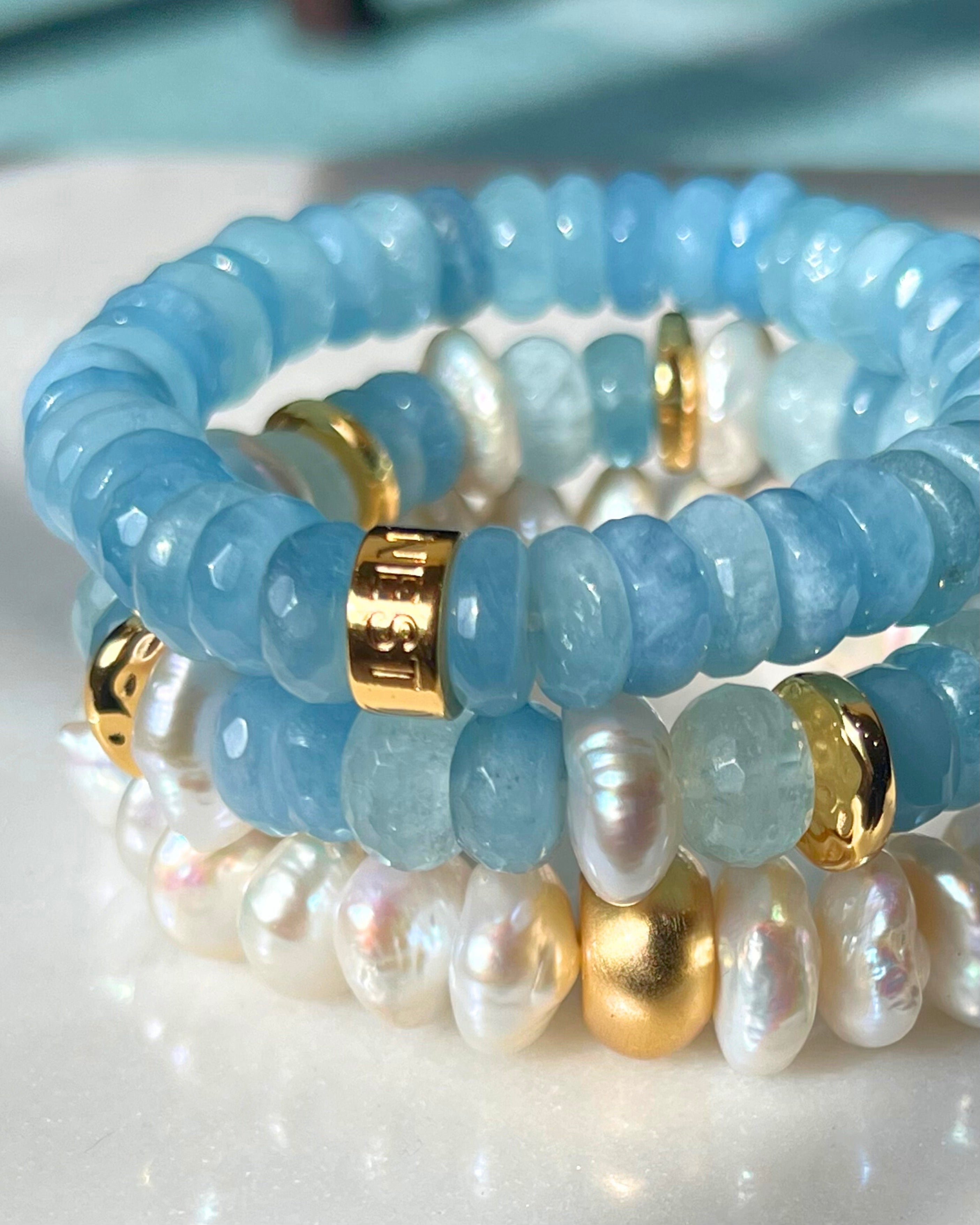 Aquamarine Stretch Bracelet