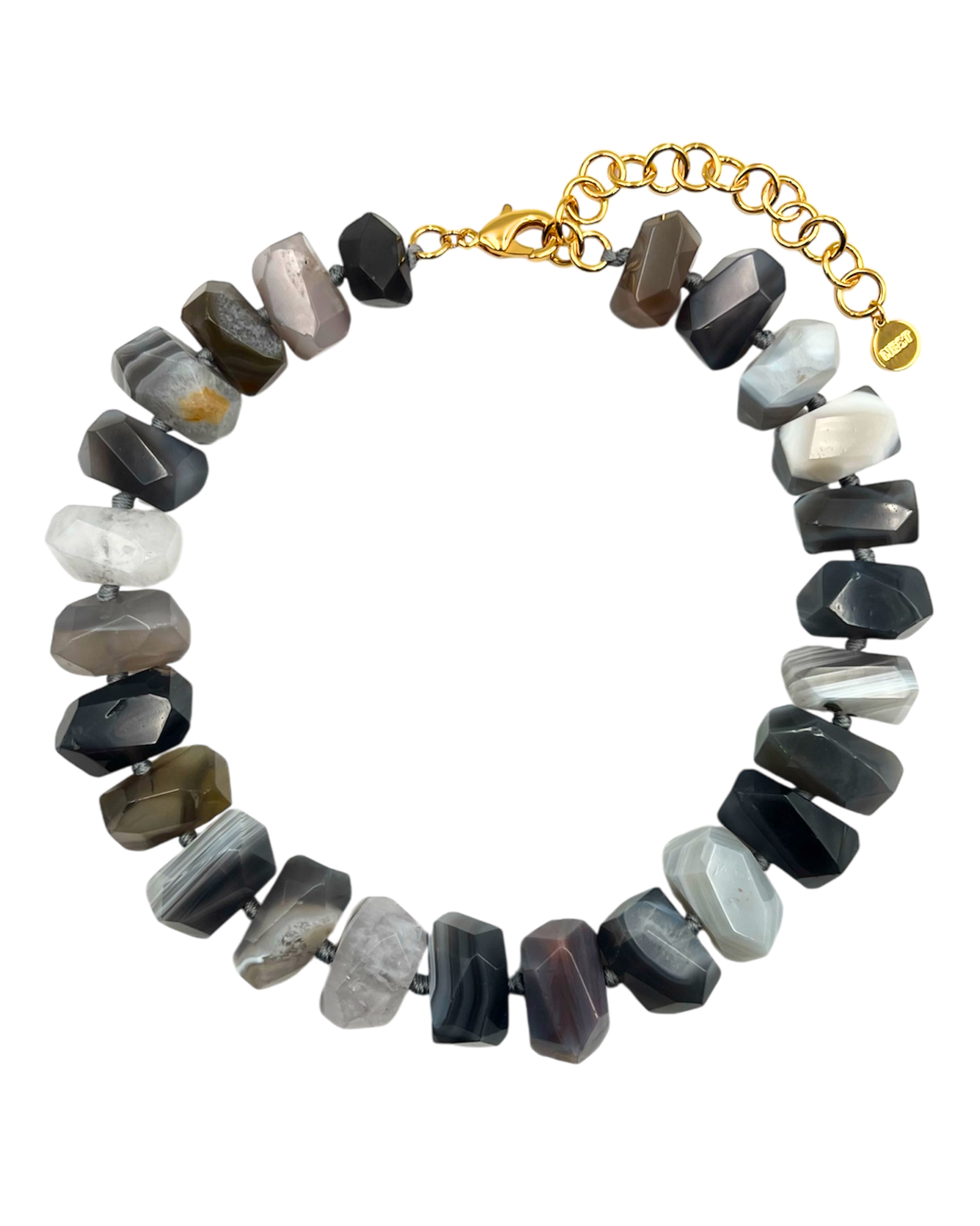 Grey Agate Chunky Necklace