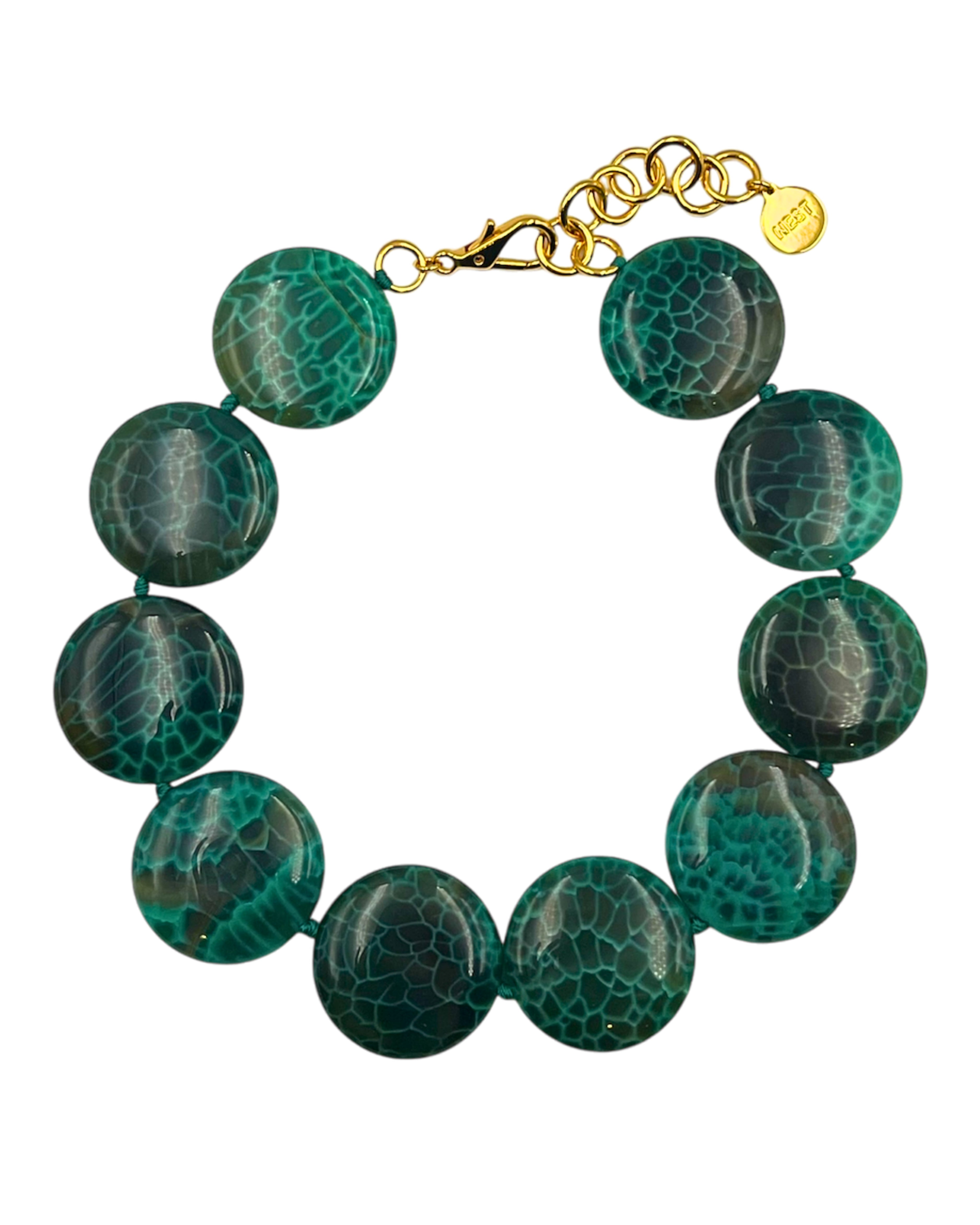 Green Agate Statement Necklace