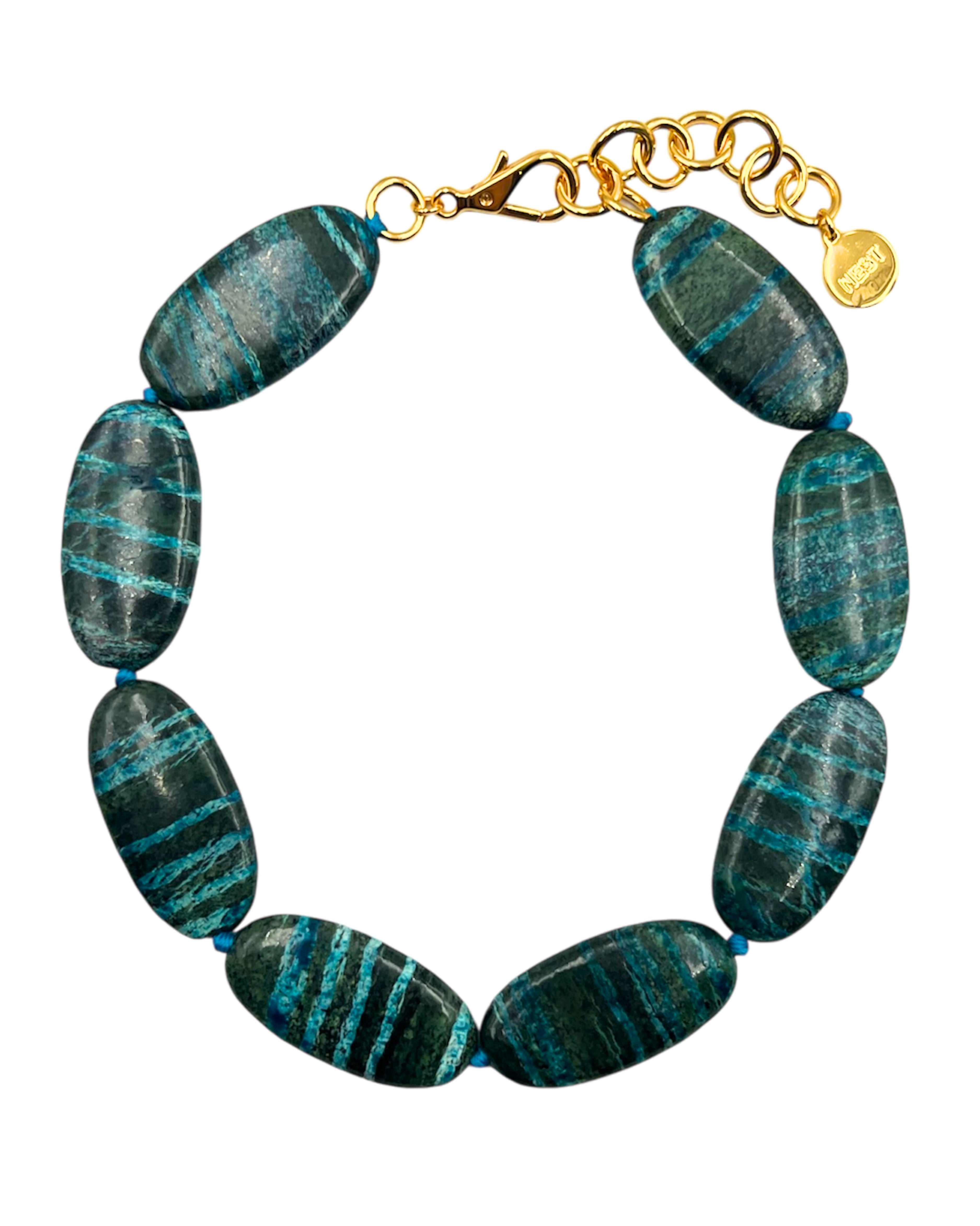 Teal Jasper Statement Necklace