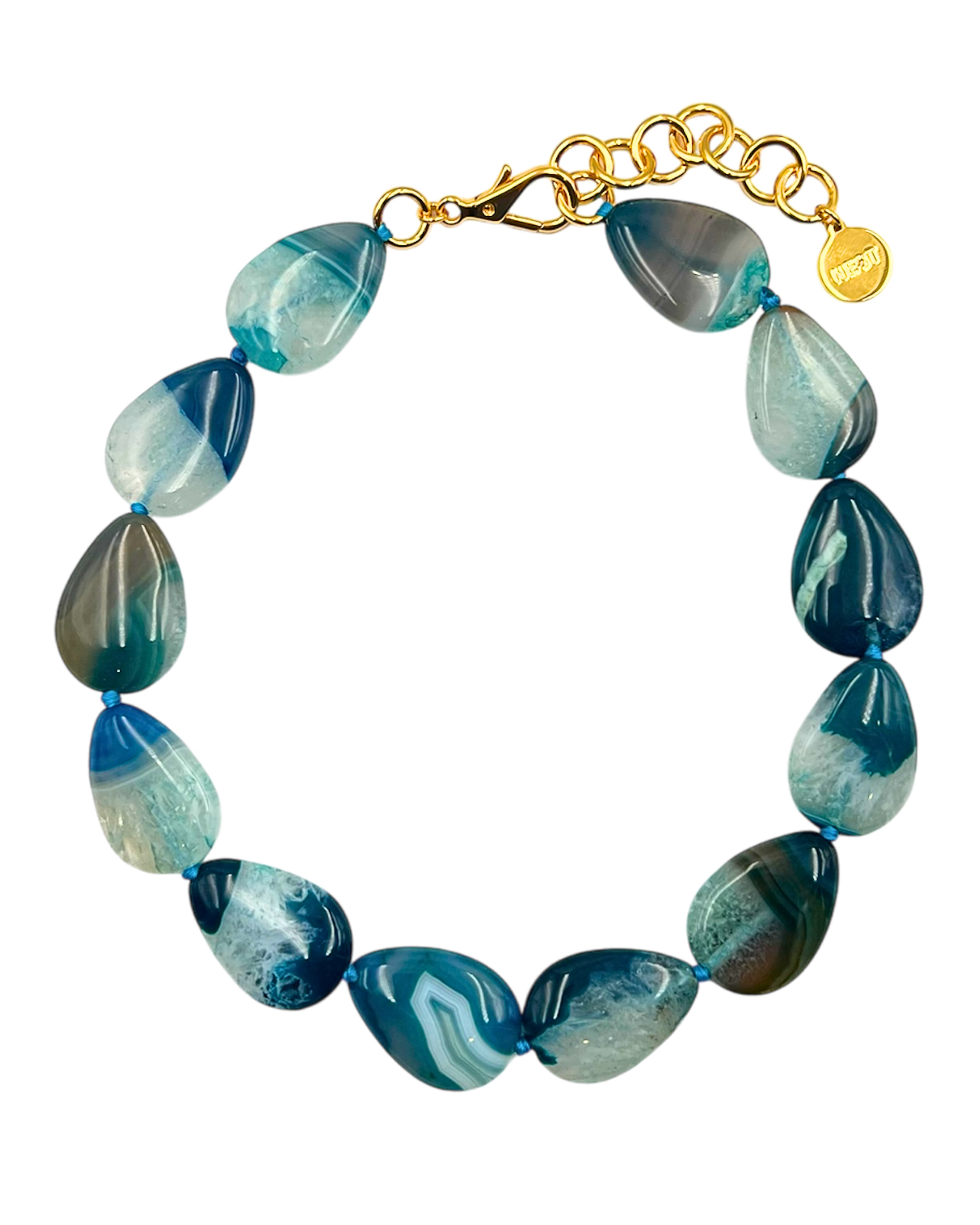 Teal Blue Agate Necklace