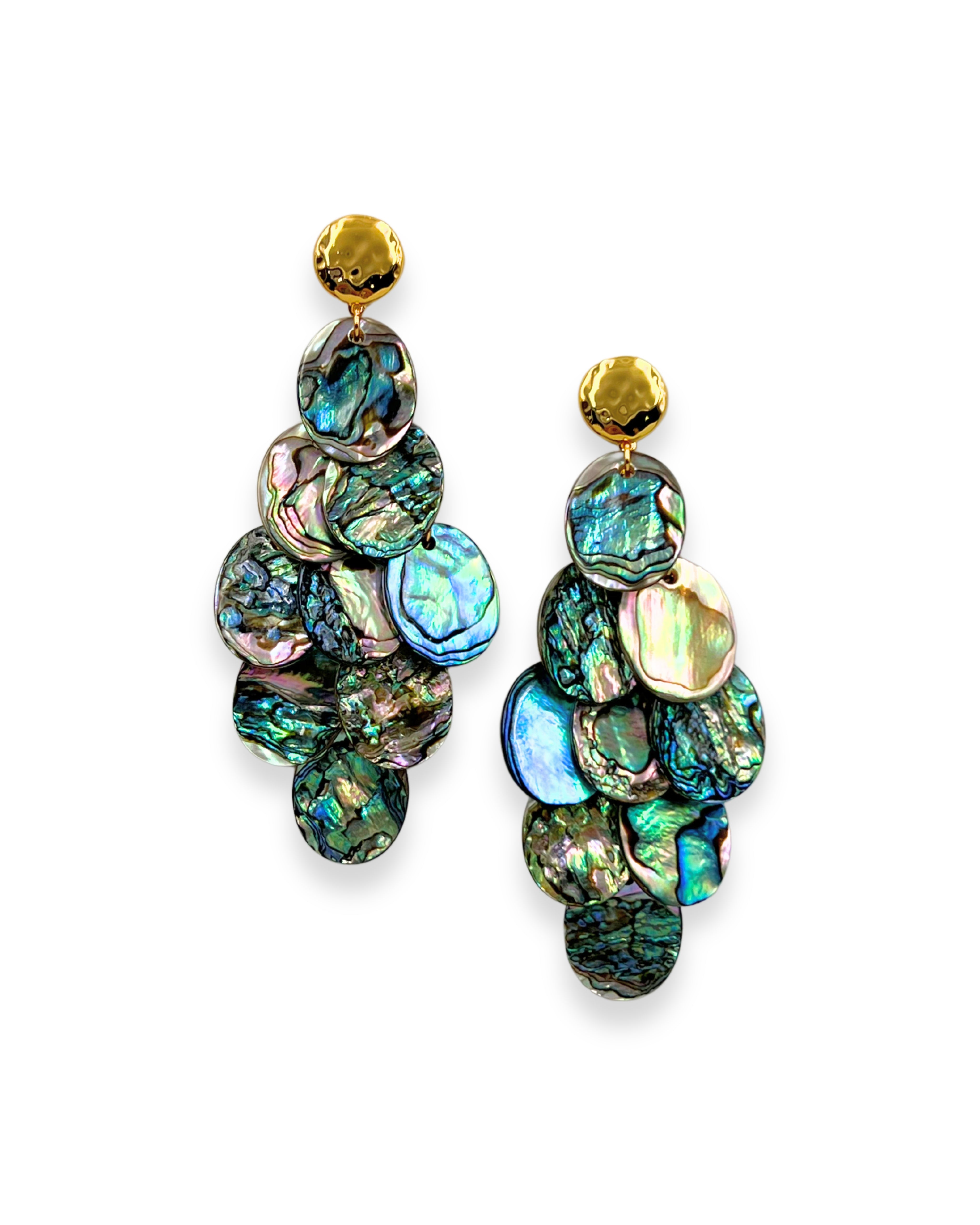 Abalone Shell Chandelier Earrings