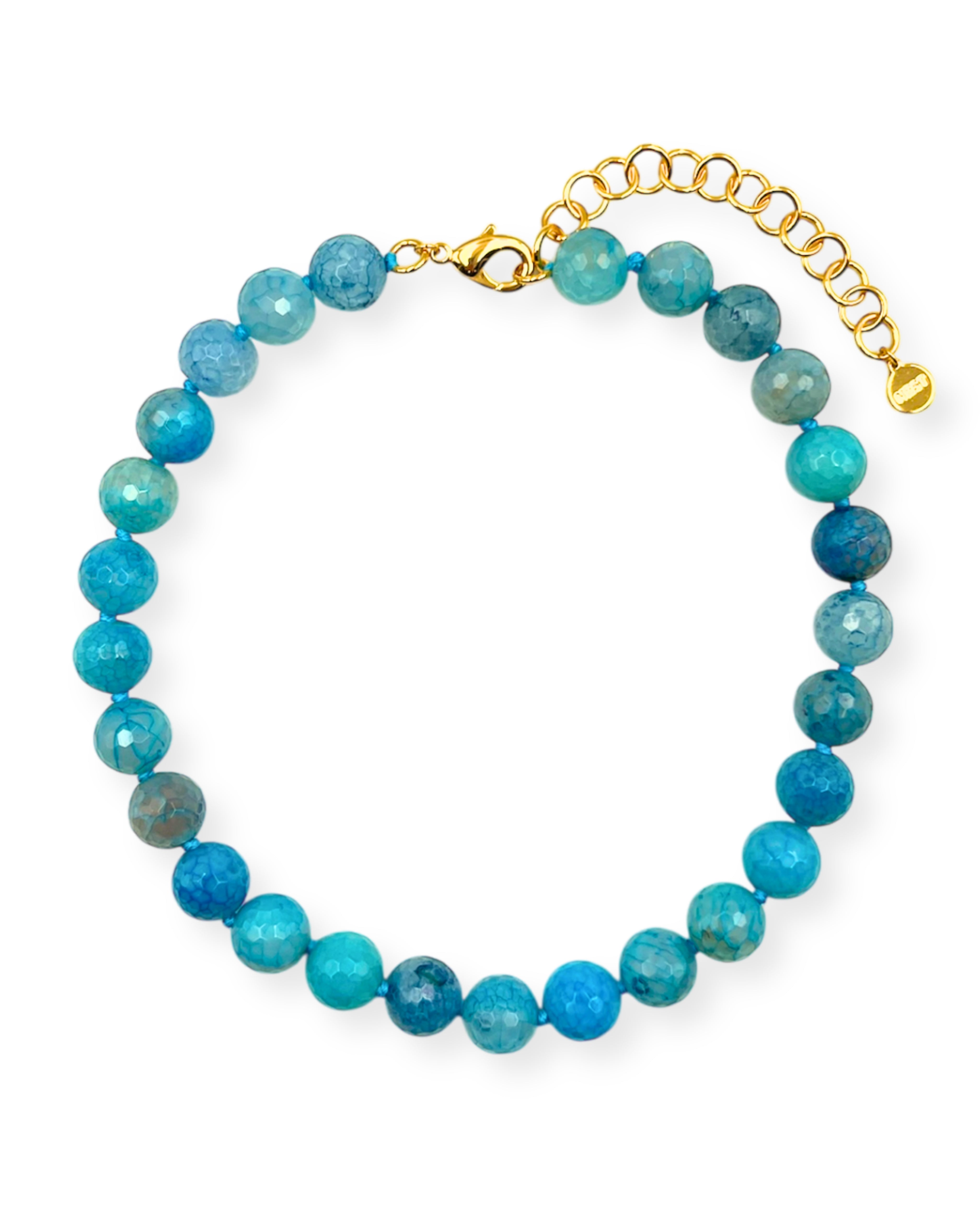 Blue Agate Strand Necklace