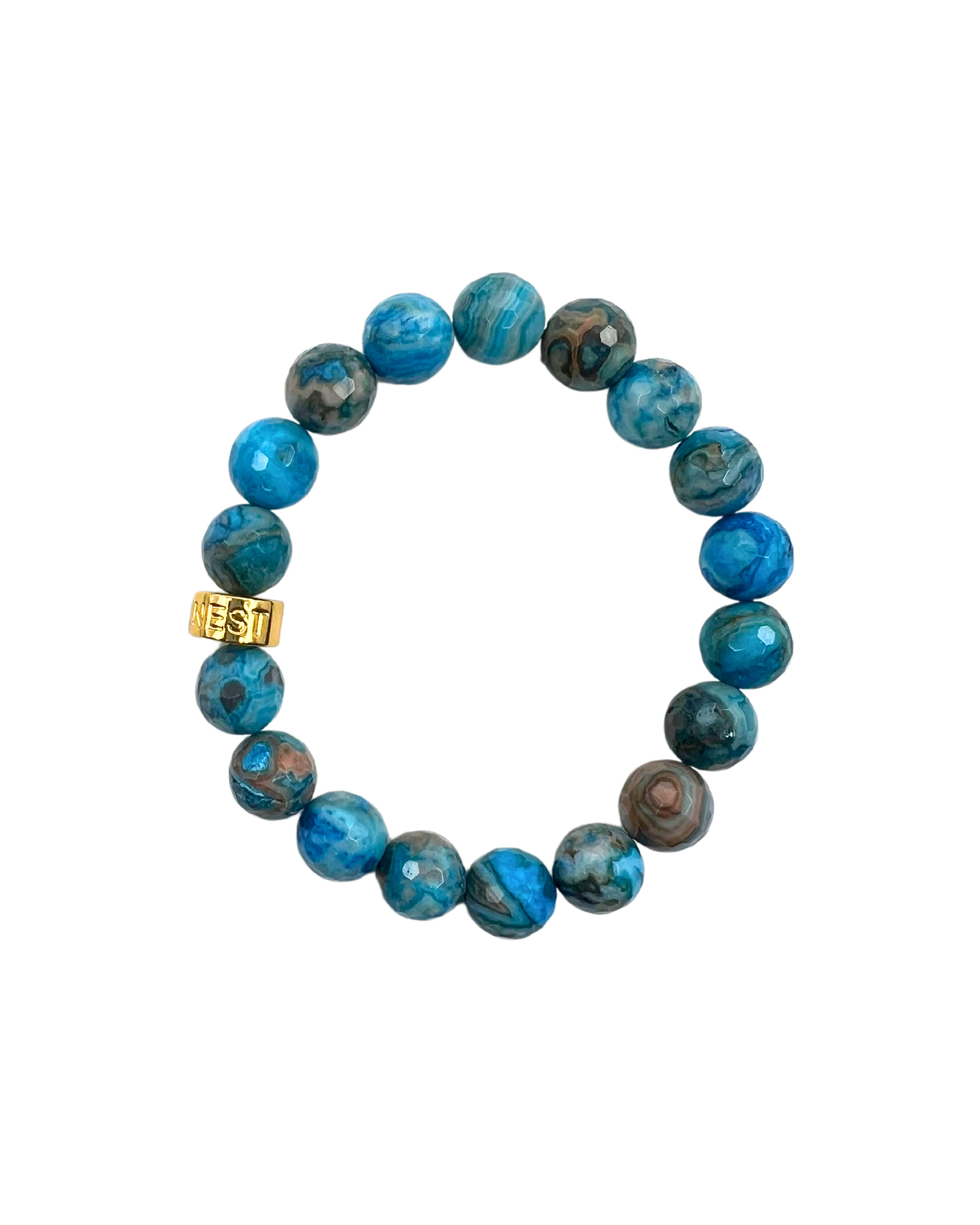 Blue Agate Stretch Bracelet