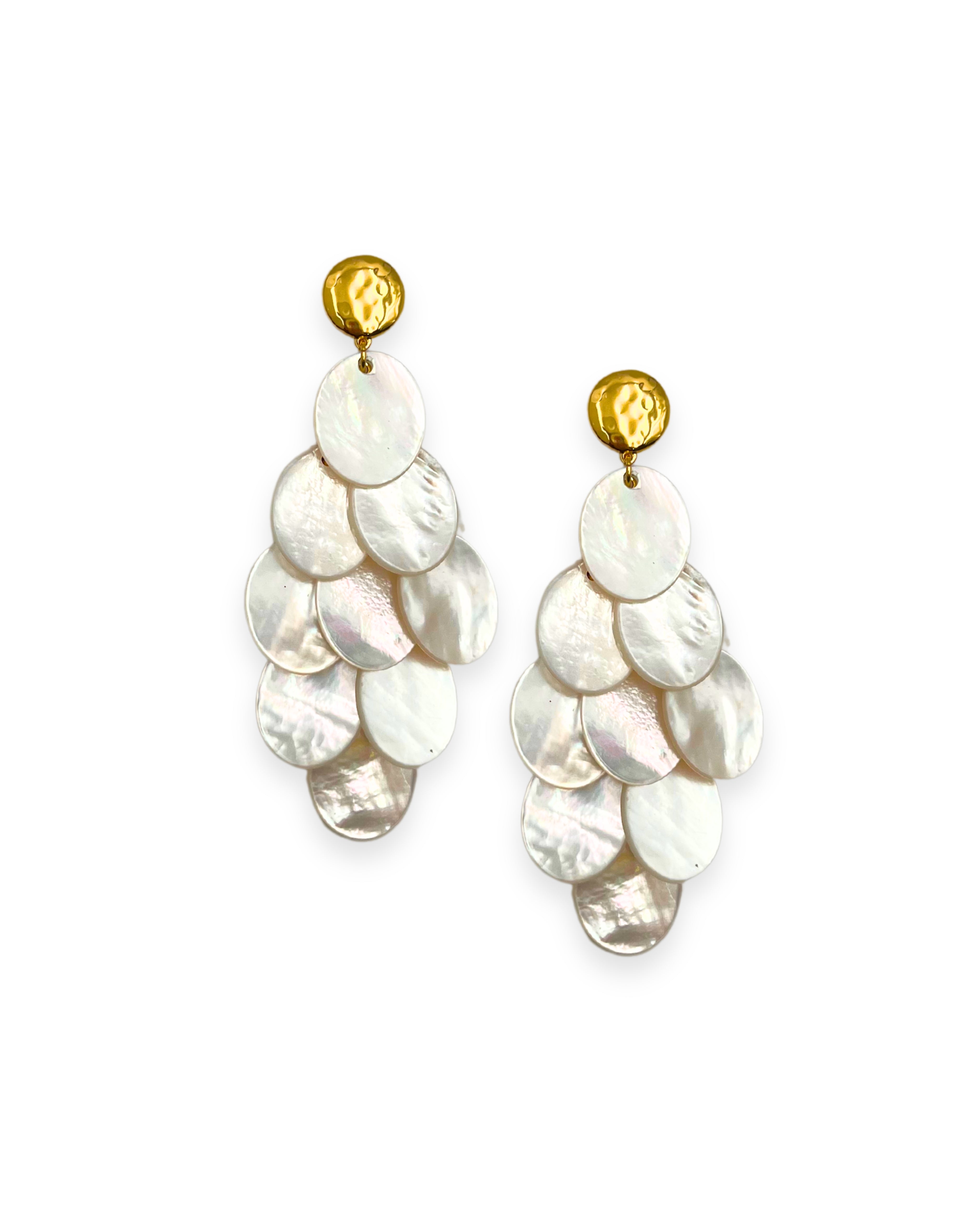 Mother of Pearl Chandelier Earrings