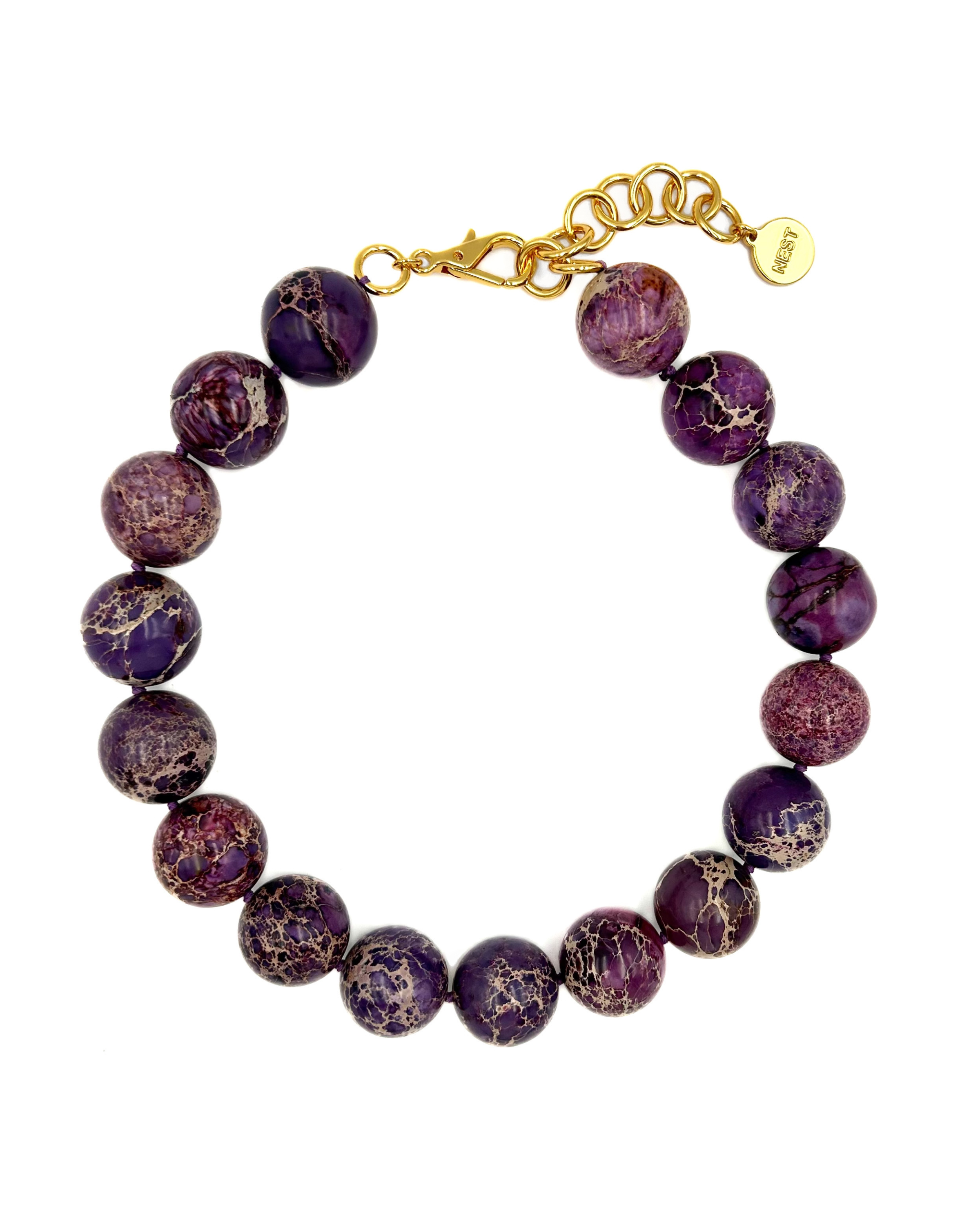 Purple Jasper Statement Necklace